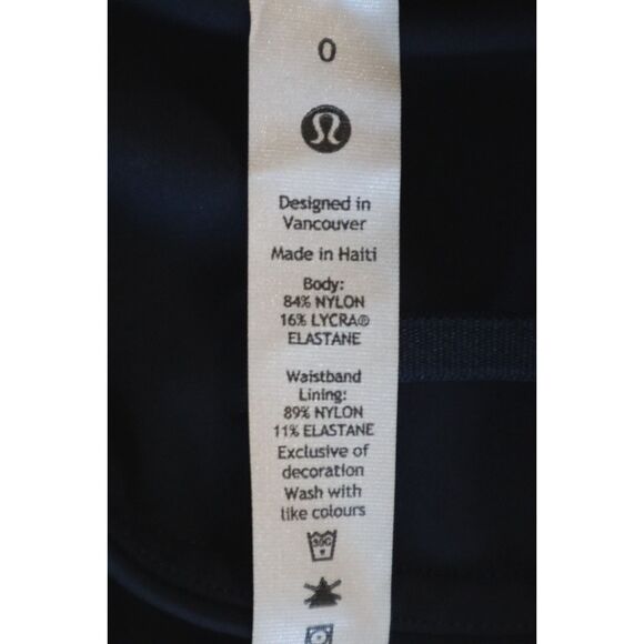 Lululemon W5BXQS Women Sz 0 True Navy Blue Fast Free High-Rise 25" Tights - Picture 11 of 16